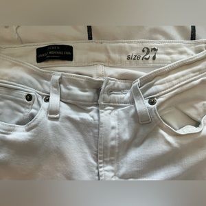 White high rise crop jeans by J Crew.